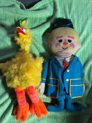 Vintage Sesame Street Big Bird Captain Kangaroo Children’s Television Dolls