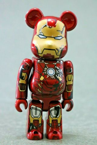 Be@rbrick Bearbrick Marvel Iron Man Damage 100 Figure 3 " Medicom Jp H1078