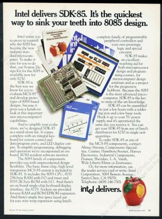 1977 Intel Sdk - 85 8085 Computer Photo Vintage Print Ad