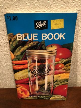 Vintage Ball Blue Book Mason Jar Canning Guide Book