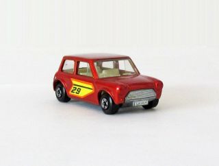 Vintage Lesney Matchbox Superfast 29 Racing Mini Cooper Xlnt 1970