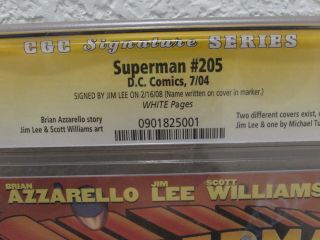 Superman 205 CGC 9.  6 Signed Jim Lee 2