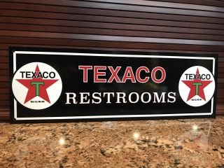 Texaco Restroom Gas Gasoline Advertising Sign