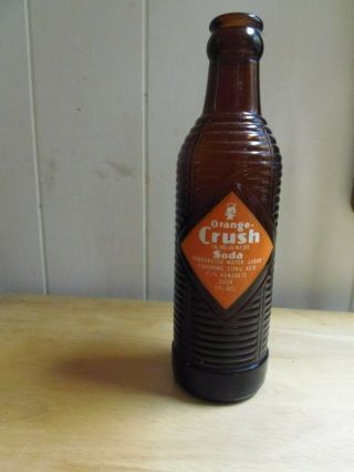 Vintage Orange Crush Soda Bottle W/ Acl.