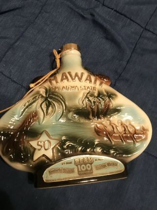 Vintage Jim Beam 1959 Hawaii Aloha State Statehood Regal China Decanter Bottle