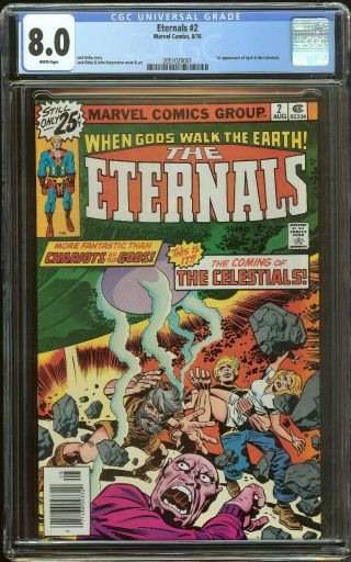 Eternals 2 Cgc 8.  0 1st Ajak & The Celestials White Pages
