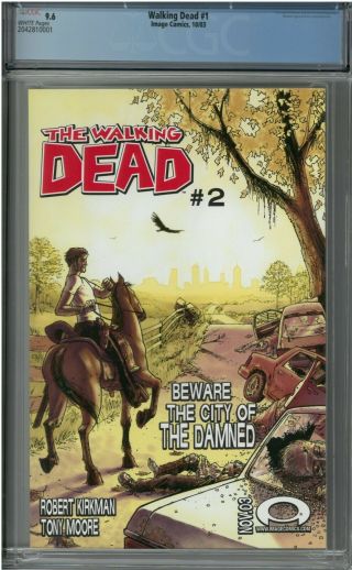 The Walking Dead 1 (Oct 2003,  Image) CGC 9.  6 White - 1st Rick Grimes 2