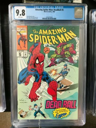 Spider - Man Dead Ball 5 Nm/mt 9.  8 Cgc Canadian Price Variant Expos