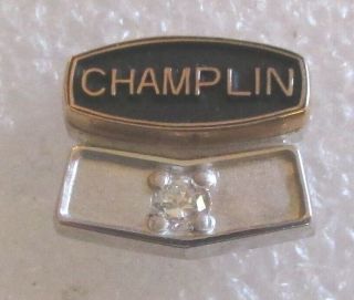 Vintage 10k Gold Champlin Petroleum Company - Diamond Employee Service Award Pin