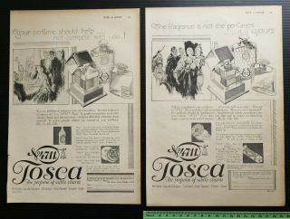 1931 Vintage Ad X2 Tosca 4711 Perfume Eau De Cologne Compact Powder Cream Soap