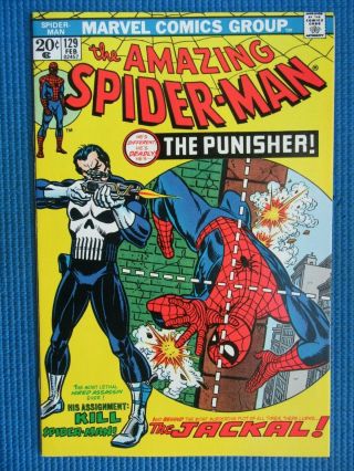 Spider - Man 129 - (nm, ) - 1st App Of The Punisher - - White Pgs