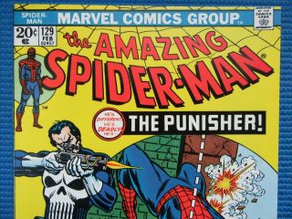 SPIDER - MAN 129 - (NM, ) - 1ST APP OF THE PUNISHER - - WHITE PGS 4