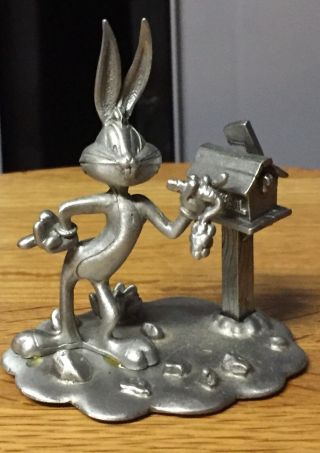 Bugs Bunny Pewter Business Card Holder Warner Brothers Golfing Theme W /box