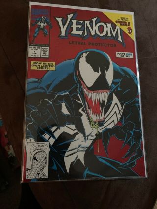 1992 Venom:lethal Protector 1 Red Foil 1st Printing Marvel Comic Book Nm