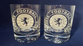 Glasgow Rangers Whisky Glasses 2 X 250 Ml.