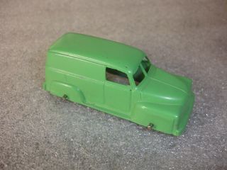 Old Vtg Antique Collectible Diecast Tootsietoy Green Toy Car Delivery Truck Usa