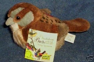 Audubon Wild Republic Song Sparrow Bird Sound Nwt
