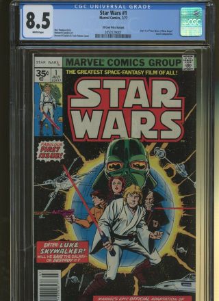 Star Wars 1 Cgc 8.  5 | Marvel 1977 | 35 Cent Price Variant.  Part 1 Of A Hope.
