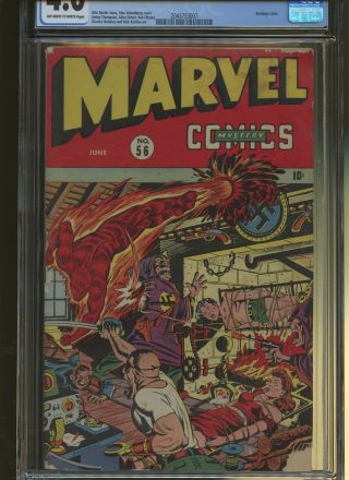 Marvel Mystery Comics 56 CGC 4.  0 | Timely 1944 | Bondage Cover. 2