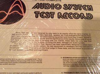 Nautilus Audio System Test Record RARE audiophile 3