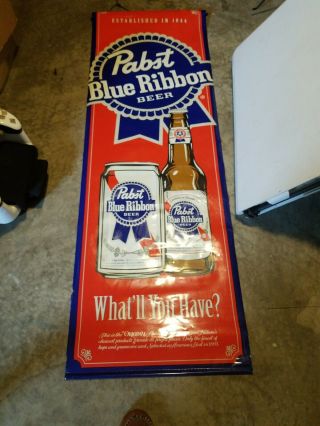 Pabst Blue Ribbon Beer Poster,  Plastic Pbr Bar Decor