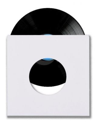500 45 Rpm 7 " Record Inner Sleeves With Hole Heavy Weight 20 White Paper Acid