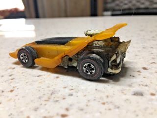 Vintage 1970 Sizzlers Redline Yellow Gold Flat Out Car Hot Wheels Big O Layout 5