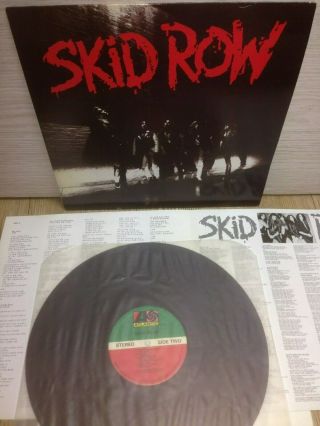 Skid Row - Skid Row 1989 Korea LP Vinyl 4p Insert Motley Crue Poison Warrant 2