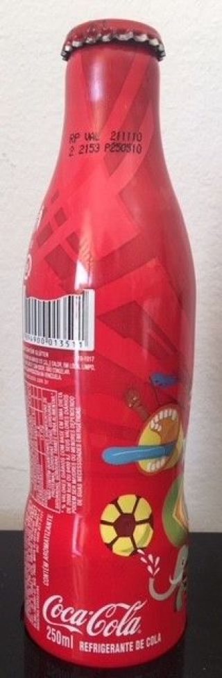 Coca Cola Aluminium Bottle Fifa World Cup 2010 South Africa Brazil Limited Edit