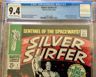 Silver Surfer 1 CGC 9.  4 with off white to white pages 4