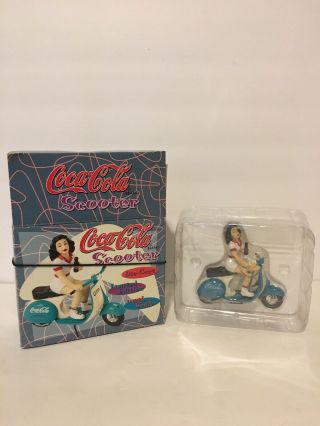 Limited Edition Vintage 1998 Coca Cola Scooter Girl Die - Cast 3.  5”