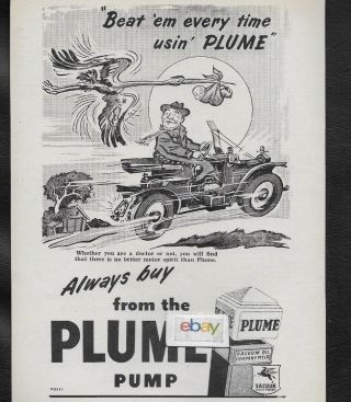 Mobil Socony - Vacuum Oil Co 1951 Plume Pump Better Motor Spirit Australia Ad
