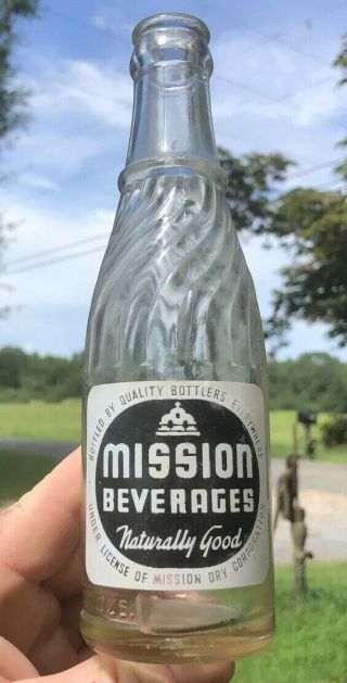 Rare Size Acl Mission Beverages Bottle Rome Georgia Ga