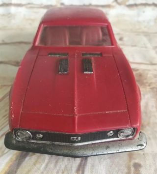 Vintage 1960 ' s Processed Plastic Co.  Chevrolet Camaro SS 396 Red 3