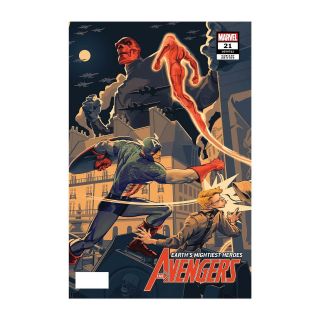 Avengers 21 Mondo Sdcc Variant Nm Captain America Red Skull Marvel Invaders