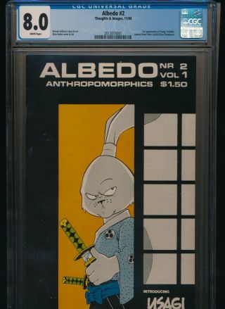 ALBEDO ANTHROPOMORPHICS 2 CGC 8.  0 Graded Thoughts Images 1984 1st Usagi Yojimbo 3