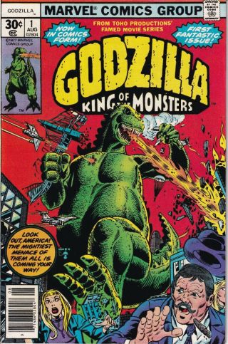 Godzilla King Of The Monsters 1 (1977) Very Fine,  Marvel Comics