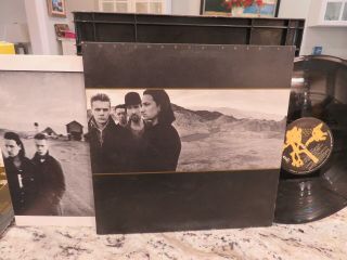 U2 The Joshua Tree Vinyl Lp Poster Lyric Insert Masterdisk Unplayed Nm - 1987