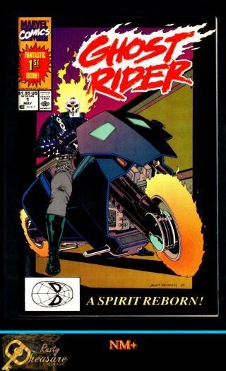 Ghost Rider 1 (may 1990,  Marvel) Nm,  9.  6 Or Better Wp 1st App.  Dan Ketch