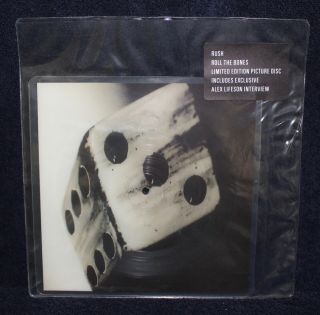 Rush “roll The Bones” 1982 Shaped Vinyl Uk Picture Disc,  Alex Interview