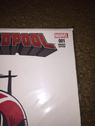DEADPOOL 1 Sign & Remarked by Ken Haeser - Dynamic Forces 001 Variant Edition 3