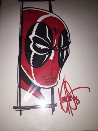 DEADPOOL 1 Sign & Remarked by Ken Haeser - Dynamic Forces 001 Variant Edition 4