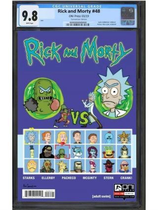 Rick And Morty 48 (convention Edit. ) Alex Cormack Vs Pickle Rick Cgc 9.  8 Nm/mt.