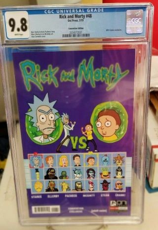 Rick And Morty 48 (convention Edition) Krs Comics Exclusive Cgc 9.  8 Nm/mt