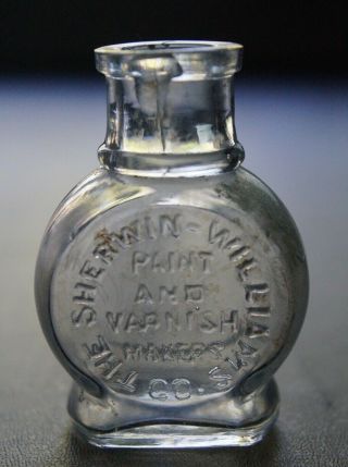 Antique Miniature Sherwin Williams Paint And Varnish Makers Bottle