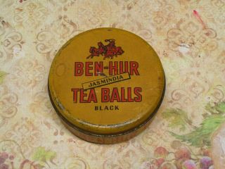 Vintage Ben - Hur Tea Balls Tin (jasmindia Black)