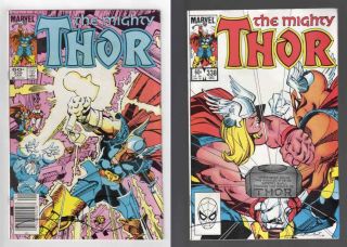 The Mighty Thor 338 & 339 2nd Beta Ray Bill Marvel Comics Signed Walt Simonson