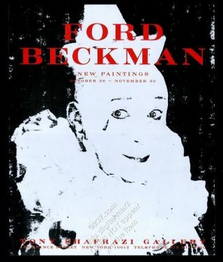 1991 Ford Beckman Clown Art Nyc Gallery Vintage Print Ad