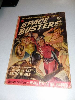 Space Busters 1 Ziff - Davis 1952 Golden Age Precode Scifi/horror Comics Saunders