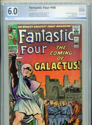 1966 Marvel Fantastic Four 48 1st Appearance Silver Surfer Pgx 6.  0 White Cgc It